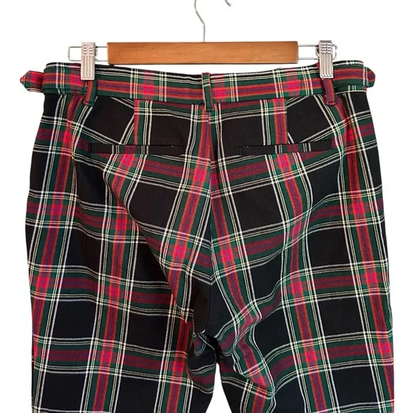 GAP Skinny Ankle Tartan Plaid Career Casual pants Women’s SZ 10 Tall Red Black - Picture 6 of 9